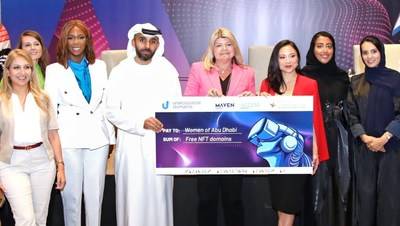 Maven Global Access and Abu Dhabi Investment office offering $1 Million dollar check to all women of Abu Dhabi