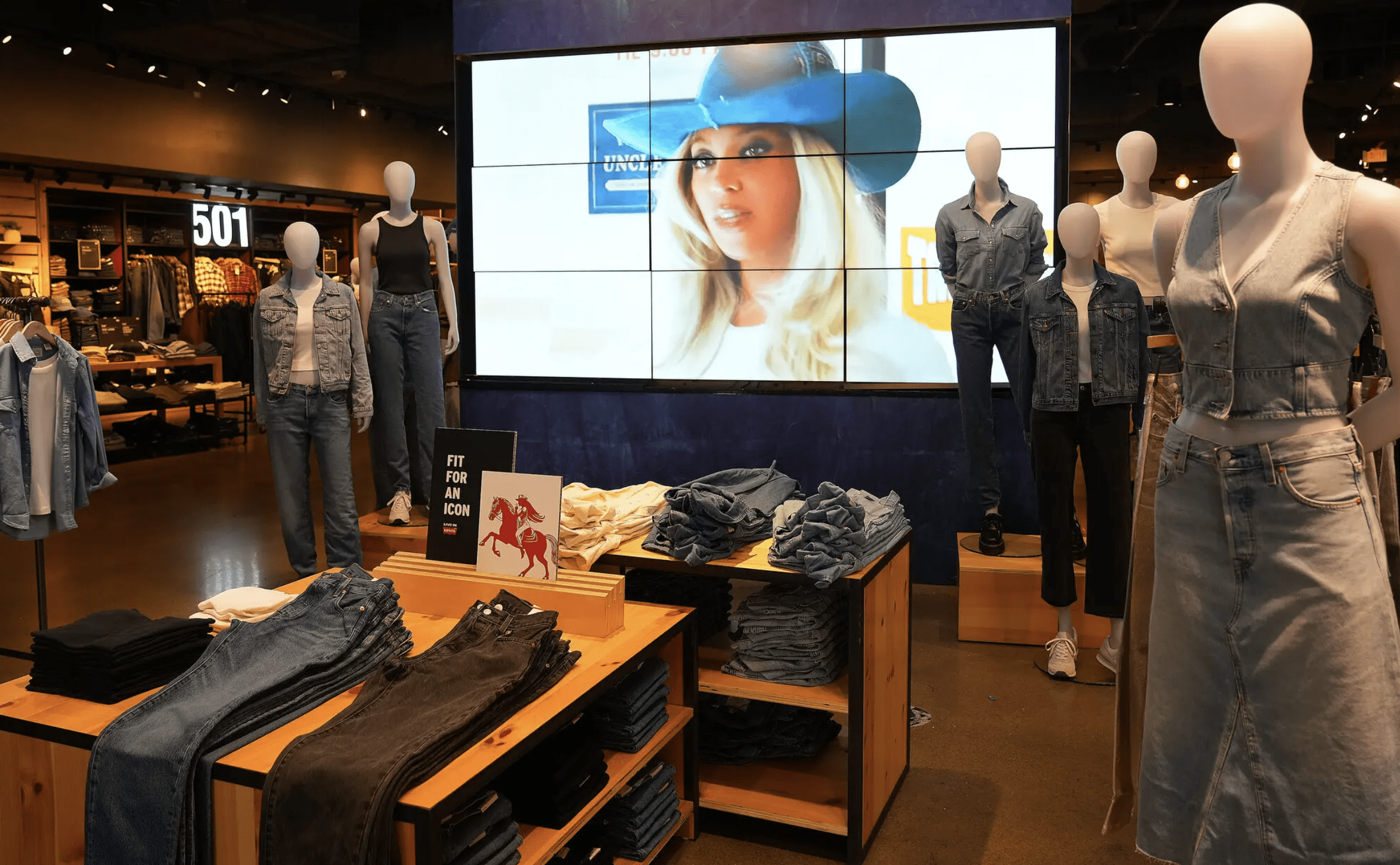 Levi's store featuring Beyoncé